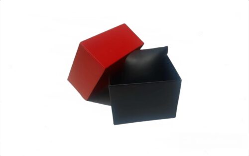 1 Pack Black and red Gift And Watch Boxes, Size10x10x8 cm-4"D x 4"W x 3.15"H-Shiny Boxes,Small Boxes for Birthday Party, Bridesmaid Proposal, Wedding,Christmas with Removable leather Cushion.