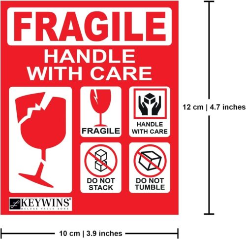 Pack Of 10 Pieces With 10 pieces fragile sticker 3 Ply Storage Boxes H35 x W35 x D25cm - Image 5