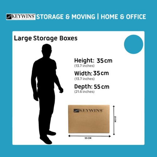 1 piece 3 Ply Storage Boxes With Handles Carton Cardboard Box for Moving 35x35x55cm - Image 2