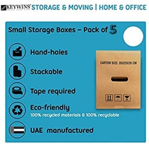 Pack Of 5 Pieces With 5 pieces fragile sticker 3 Ply Storage Boxes H35 x W35 x D25cm - Image 8